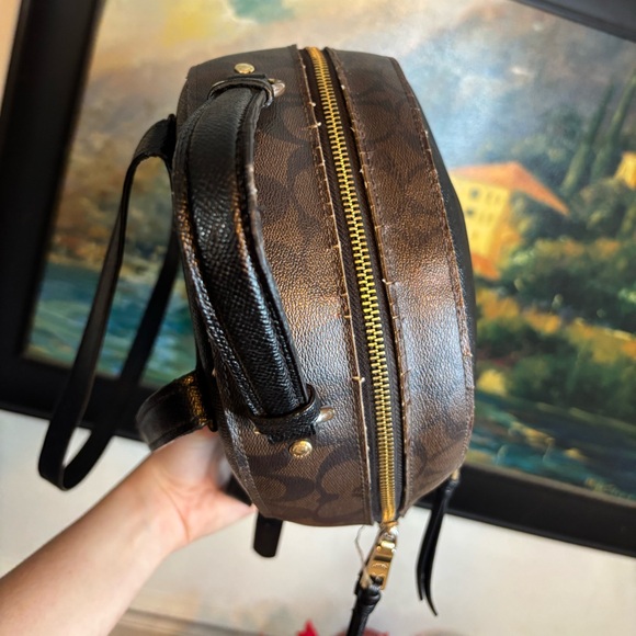 Coach Black Backpack with Gold Accents - Picture 12 of 17